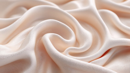 This image captures the exquisite texture of a soft, blush fabric with gentle folds and curves, perfect for fashion, decor, and artistic projects.の素材