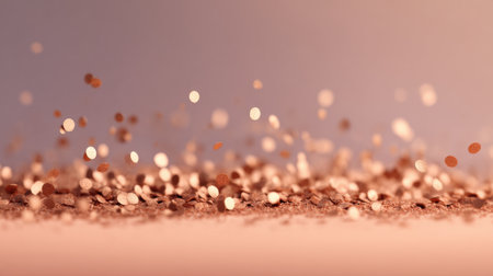 This enchanting image features sparkling golden particles dancing in soft lighting, creating a dreamy effect ideal for elegant designs and festive celebrations.の素材