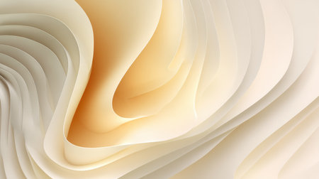 This abstract image features soft creamy swirls and warm hues, creating a tranquil and elegant background. Ideal for modern design projects and artistic themes.の素材