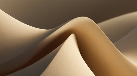 This image features smooth curves and soft textures in warm beige tones, offering a tranquil and abstract background ideal for various creative projects.の素材