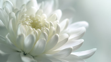 Soft and delicate close-up of a white flower featuring intricate petals and gentle light. Ideal for serene visuals in nature photography and floral design projects.の素材