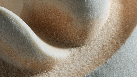 This close-up image captures the intricate textures and colors of sand, showcasing nature's artistry in landscapes. Soft tones and unique patterns form a beautiful visual narrative.の素材