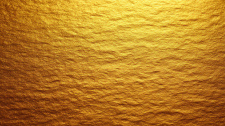 This image showcases a shimmering golden surface with textured waves, creating a captivating abstract background. Ideal for designs that evoke luxury and elegance.の素材