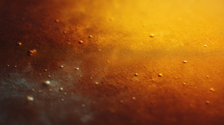 This abstract texture features golden hues and blurred particles, creating a captivating atmosphere. Ideal for design projects and artistic applications.の素材
