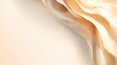 A soft cream fabric texture displaying flowing drapes perfect for use in minimalist designs, creative projects, and elegant backgrounds. Ideal for visual aesthetics.の素材
