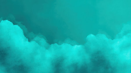 This background features soft teal clouds, merging in vibrant hues, creating a serene and tranquil atmosphere perfect for artistic and digital projects.の素材