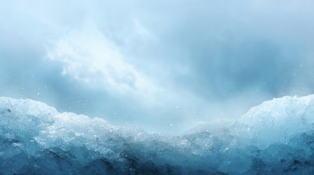 Beautiful and serene ocean waves crashing under a dramatic cloudy sky showcase tranquility and elegance in nature, perfect for landscape or seascape projects.の素材