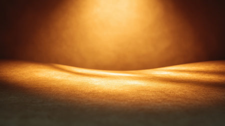 This warm textured background features soft lighting and gentle curves, ideal for product photography, creative designs, and minimalist art presentations.の素材