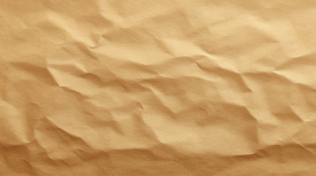 A beautiful crumpled brown paper texture provides a warm and inviting backdrop for various creative projects, crafts, and designs, perfect for artistic inspiration.の素材