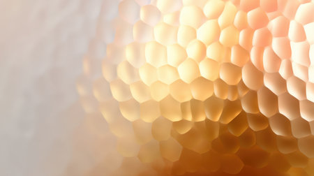 This image features an abstract honeycomb pattern with soft pastel tones and smooth gradients, perfect for various design projects and creative backgrounds.の素材