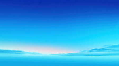 A stunning gradient sky captures the tranquil essence of dusk with soft clouds blending into various shades of blue, inspiring peace and harmony in nature.の素材