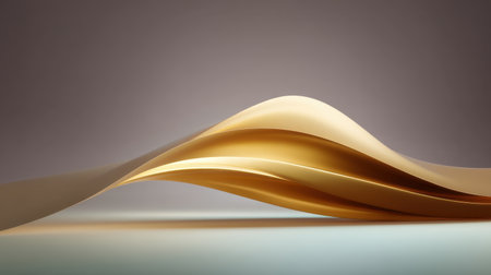 This image features a beautiful arrangement of smooth golden curves, creating a serene and elegant atmosphere, perfect for artistic projects or minimalist design.の素材