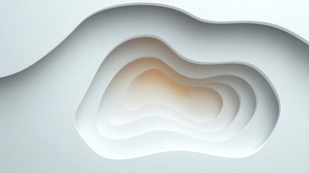 Elegant abstract design featuring layered curves and soft gradients in light colors, ideal for backgrounds or modern artistic projects.の素材