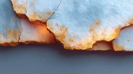 This image features a unique textured surface that showcases cracks and color variations, illustrating natural erosion patterns in earthy tones. Ideal for design needs.の素材