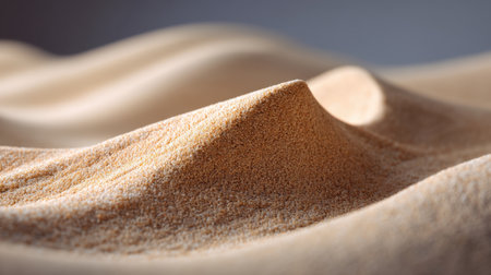 This image captures an abstract representation of fine sand dunes, showcasing soft curves and intricate textures that create a calm and serene ambiance.の素材