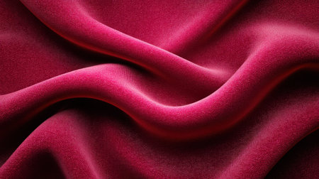 This captivating deep red silk fabric features smooth textures and elegant folds, perfect for various artistic and design projects, offering a luxurious visual appeal.の素材