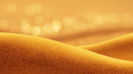 This image features smooth golden sand dunes illuminated by soft light, creating a tranquil atmosphere perfect for backgrounds and design elements in various projects.の素材
