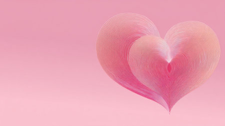 This captivating heart shape design features intricate pink lines against a soft gradient background, perfect for use in romantic and artistic projects that evoke love and passion.の素材