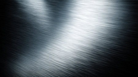 This photo showcases a stunning brushed metal texture with a smooth gradient of gray and black tones. Perfect for backgrounds and design projects.の素材