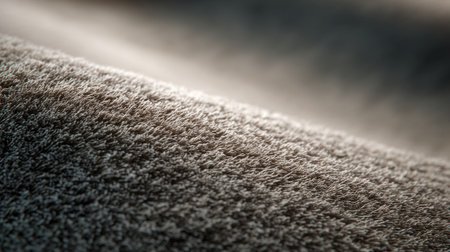 Close-up image of soft textured fabric with delicate fibers interacting with light. Ideal for use in backgrounds, textile design, and artistic projects.の素材