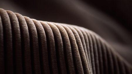 This close-up image showcases the intricate texture of soft fabric in warm earthy tones, featuring elegant lines and a smooth finish, perfect for design inspiration.の素材