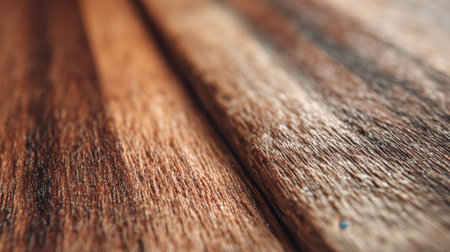 This image showcases a detailed close-up of a wooden surface, emphasizing the natural grain patterns and warm tones. Ideal for various creative projects and designs.の素材