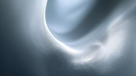 A mesmerizing abstract representation of light waves in soft blue tones evokes a sense of tranquility and fluidity, perfect for artistic and creative projects.の素材