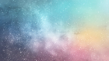 An enchanting cosmic background featuring soft pastel colors and shimmering stars, ideal for use in artistic designs, wallpapers, and digital art projects.の素材
