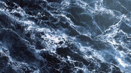 This stunning dark marble texture features intricate white veins and swirls, creating a captivating backdrop ideal for various creative projects and designs.の素材