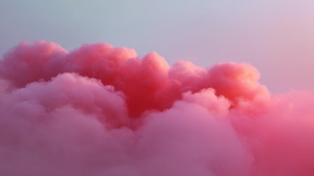 Stunning pink clouds create an ethereal atmosphere against a light gradient sky, perfect for backgrounds or artistic projects focusing on serenity and beauty.の素材