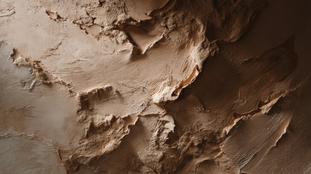 Captivating textured surface of earthen clay showcasing warm brown tones and organic patterns, perfect for design projects, art backgrounds, and natural material inspirations.の素材
