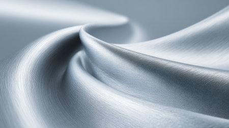 This image features a beautifully draped blue satin fabric, highlighting its smooth texture and elegant folds. Ideal for fashion or interior design projects.の素材