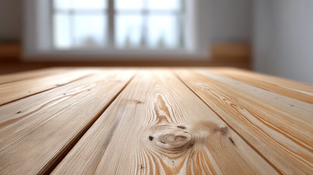 This close-up captures the intricate texture of natural wood grain in an indoor setting. The soft lighting creates a warm and inviting atmosphere, perfect for a cozy space.の素材