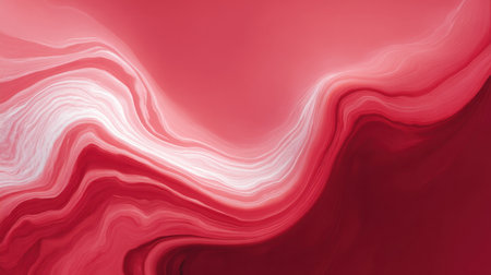 This abstract artwork features fluid waves in vibrant red hues, creating a captivating textured background that enhances visual interest and artistic expression.の素材