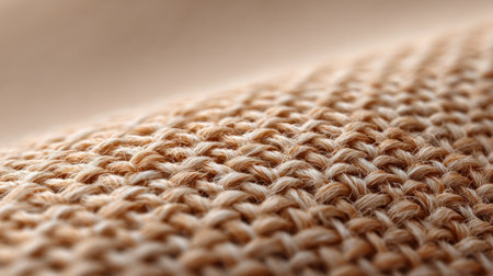 This image features a close-up view of natural woven fabric, highlighting intricate textures and patterns in soft cream shades, perfect for design projects.の素材