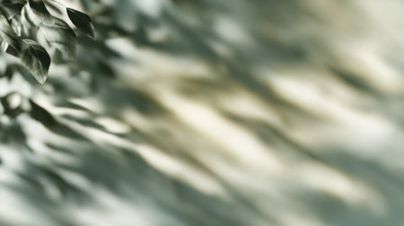 Discover a tranquil background featuring soft green leaves and gentle shadows, perfect for evoking a peaceful atmosphere in natural and lifestyle themes.の素材