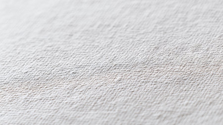 A close-up view of textured light gray canvas fabric showcasing intricate weave and patterns. Ideal for backgrounds, design projects, and visual art applications.の素材
