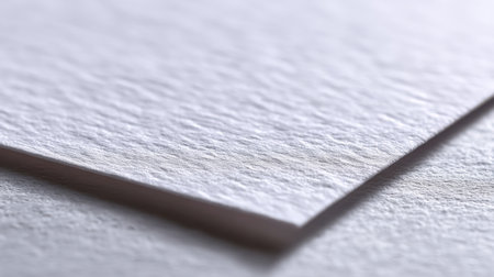 This close-up image captures the intricate texture of white paper, emphasizing its fine details, shadows, and fibers, perfect for design and art projects.の素材