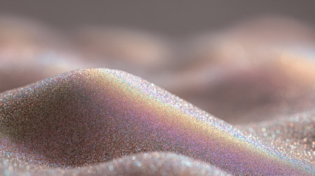 Soft waves of holographic glitter create an enchanting visual experience. Perfect for artistic projects, background design, and adding a touch of elegance to any creation.の素材
