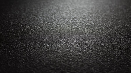 A close-up view of a textured black surface with a matte finish. Ideal for use in backgrounds and design projects requiring a sleek and modern appearance.の素材