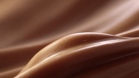 Elegant close-up of a smooth, silky surface featuring subtle curves and highlights. This warm-toned texture is perfect for artistic backgrounds and creative projects.の素材