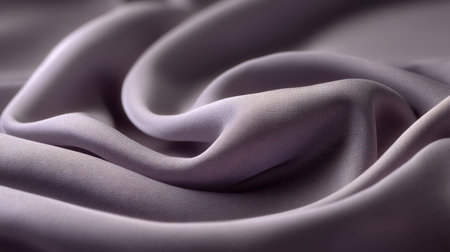Close-up view of soft lavender fabric showcasing elegant curves and smooth texture. Ideal for fashion, decor, or artistic textile projects with calm aesthetic.の素材
