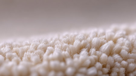 This image showcases a close-up view of soft beige fabric, featuring fuzzy fibers that create a warm and inviting atmosphere, perfect for design projects.の素材