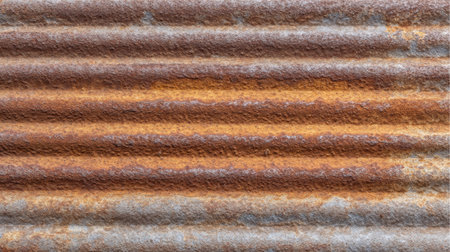 Close-up image showcasing a weathered metal surface with unique rusty patterns and textures, ideal for use in industrial design projects or as a grunge background.の素材