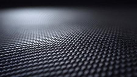 This image features a close-up view of a textured surface with intricate patterns and soft shadows, emphasizing depth and detail in a dark setting.の素材