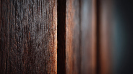 This close-up image captures the rich textures and tones of a wooden surface, perfect for showcasing natural beauty and craftsmanship in design projects.の素材