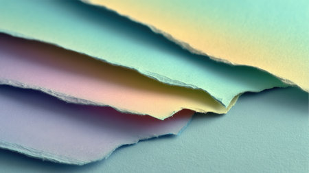 Explore a collection of soft pastel paper pieces featuring gentle gradient shades. Perfect for adding aesthetic appeal to various creative projects and designs.の素材