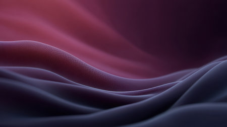 This abstract image captures the flowing movement of silky fabric with rich purple and red hues, evoking a serene and artistic mood for diverse creative projects.の素材
