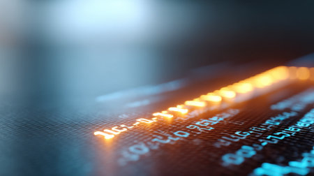 This abstract image features a vibrant digital data flow with illuminated patterns, showcasing technology and information movement in a visually striking manner.の素材