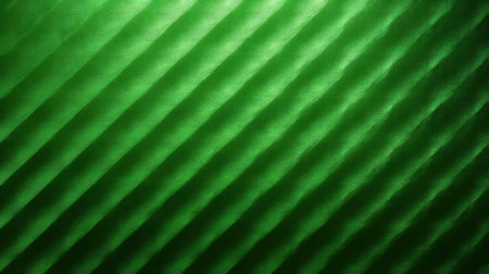 This vibrant green textured surface features diagonal ripples that create an engaging visual effect. Ideal for background use in various creative projects and designs.の素材